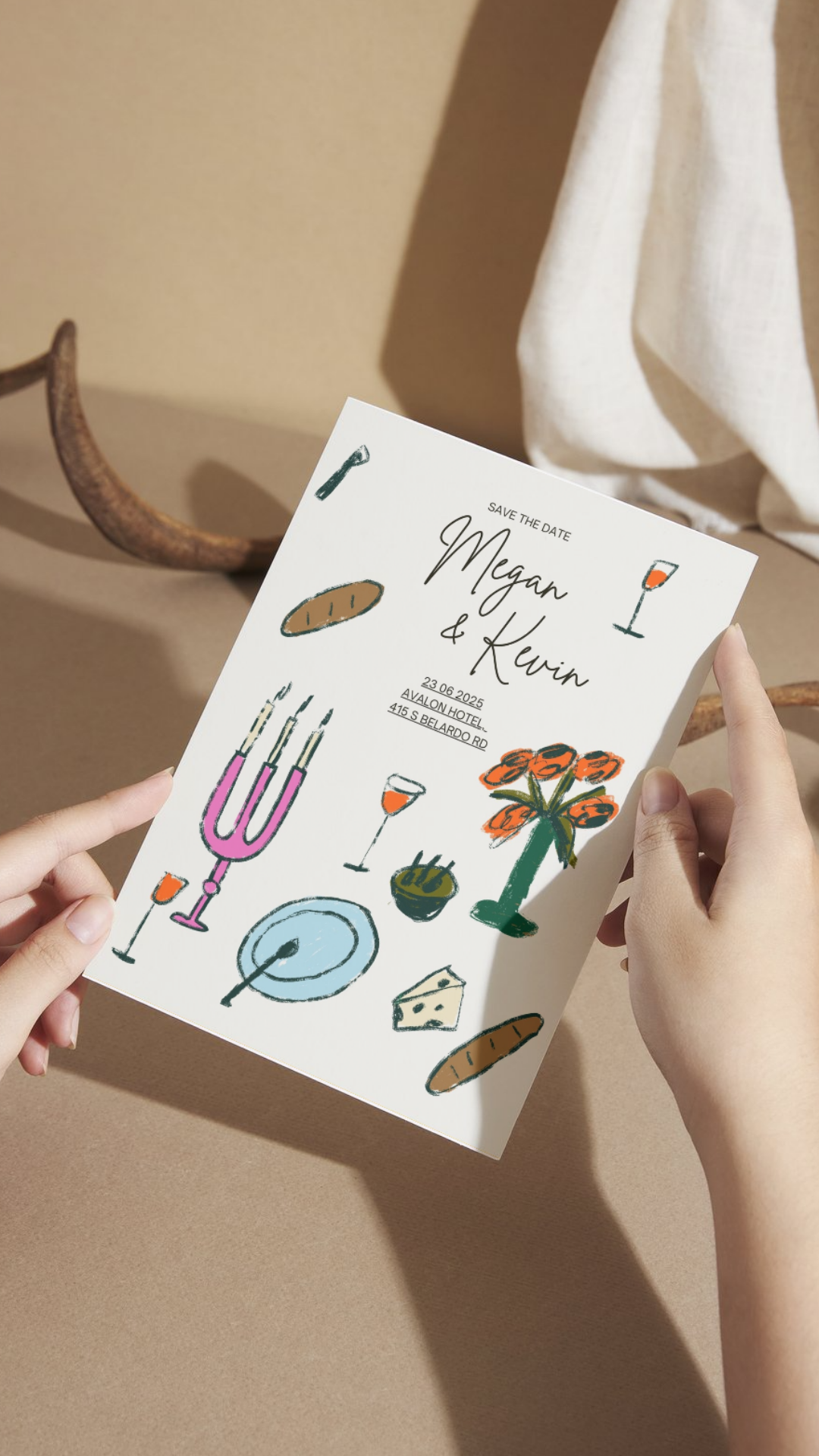 Modern Custom Wedding Invitations