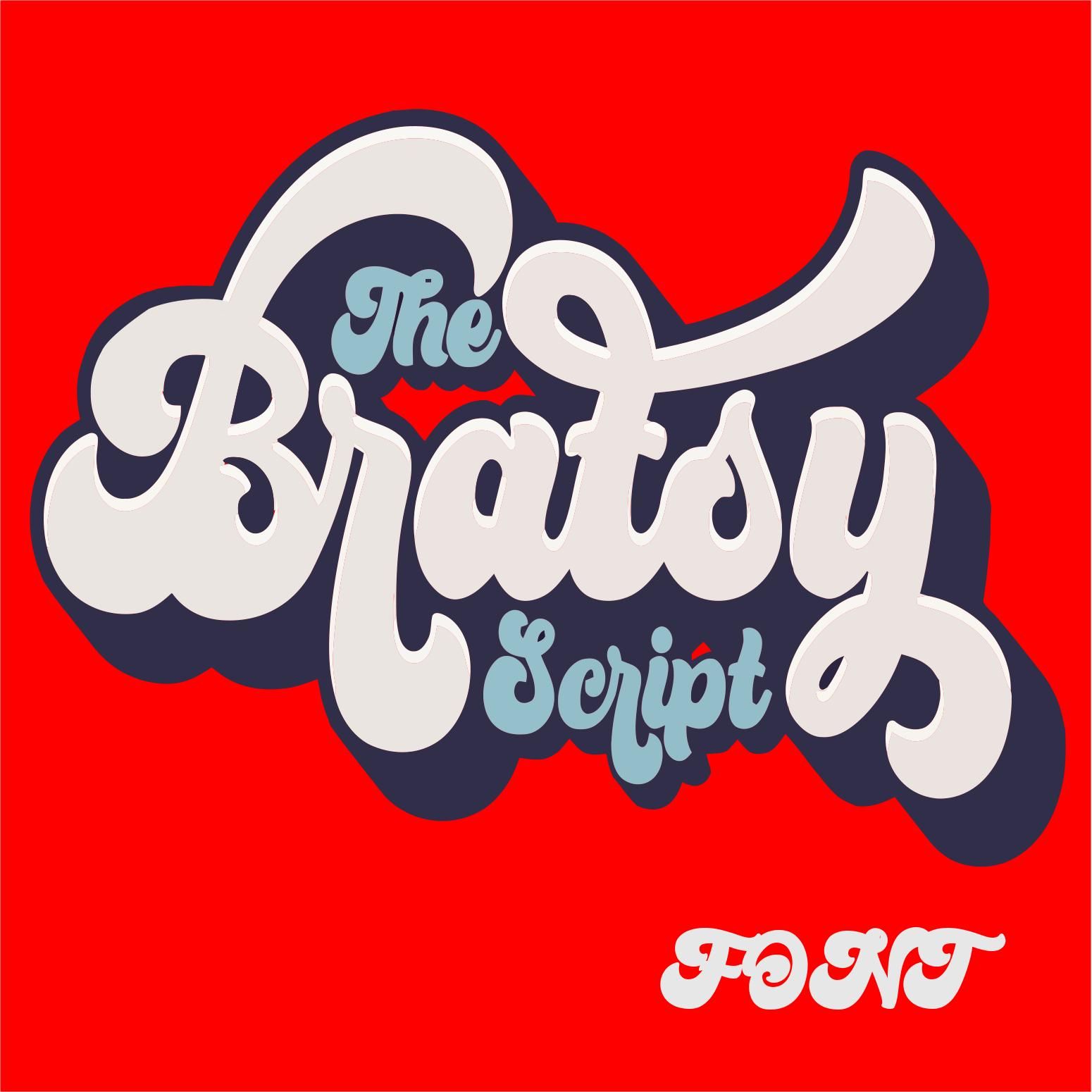 Lot de polices de caractères SVG rétro, police Groovy des années 70, police Bratsy Cricut, police de caractères vintage, police bulle, police de caractères audacieuse