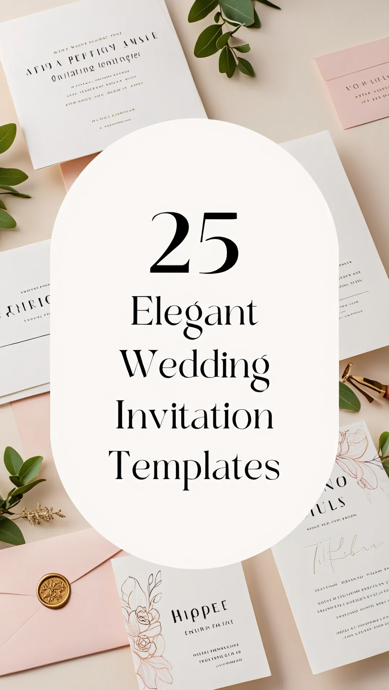 Editable Canva Wedding Invitation Template Neutral Abstract Background Set