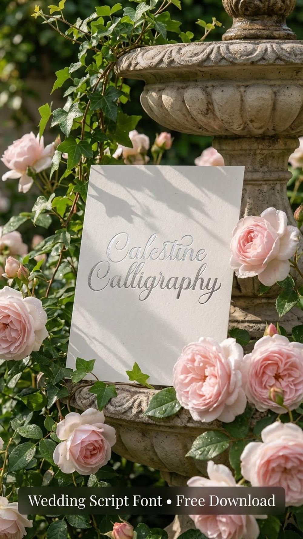 Calestine Calligraphy Elegant Wedding Script Font Free Download.