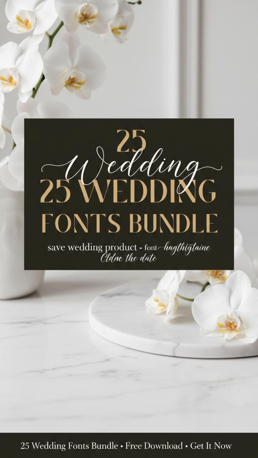 Top 25 Wedding Fonts Bundle — Elegant Calligraphy for Invitations.