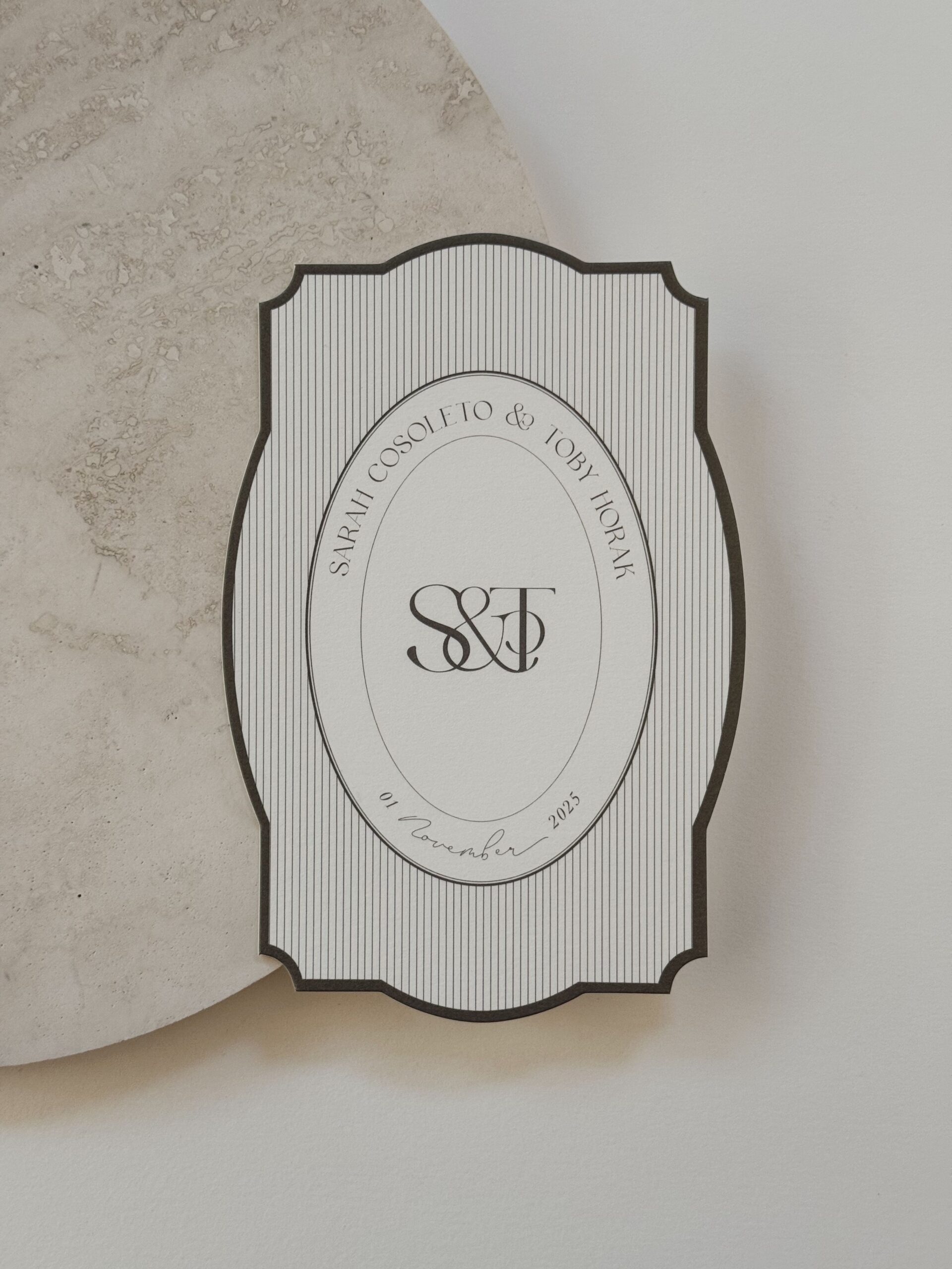 Wedding invitation by @paigetuzee_designs