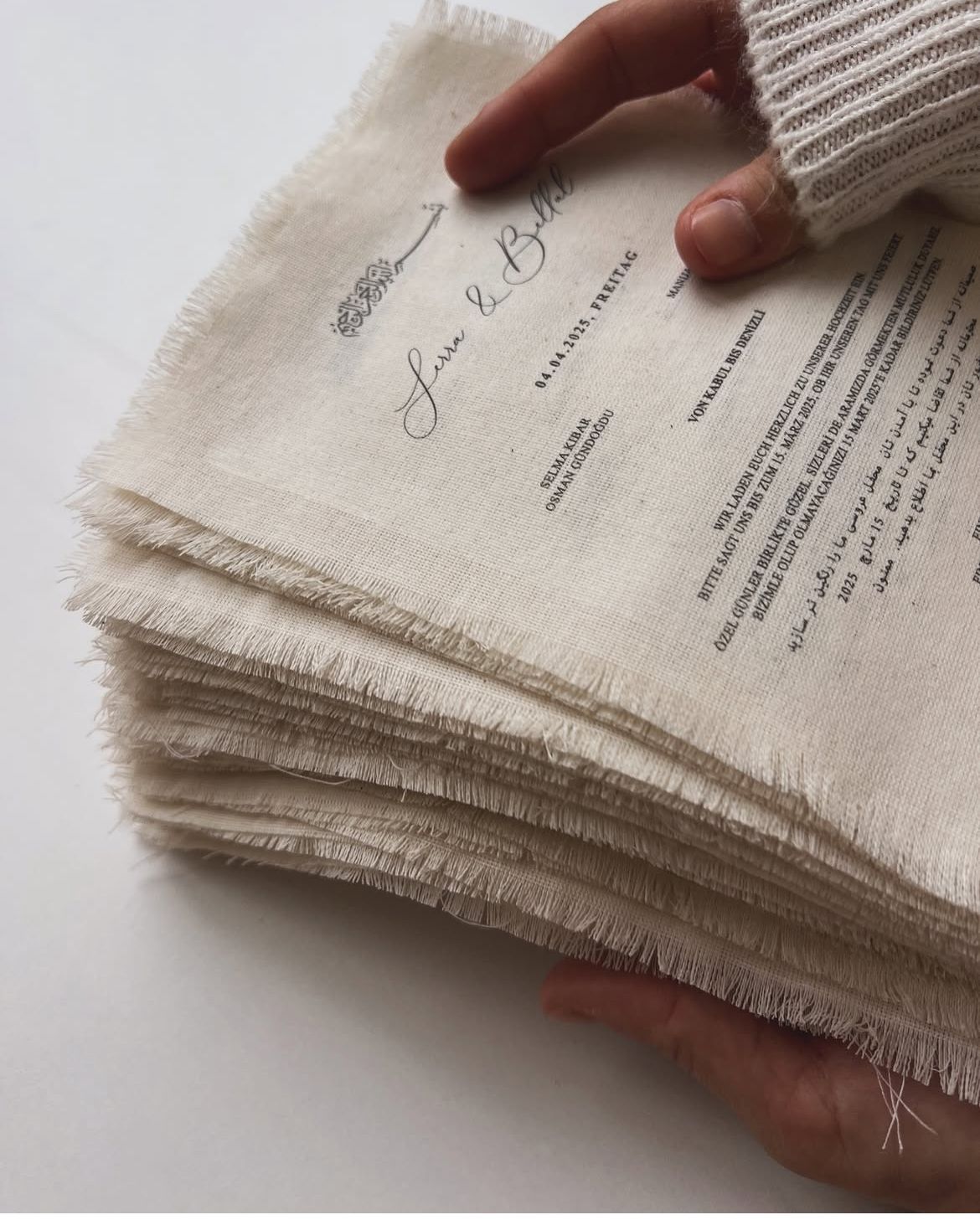 Fabric Wedding Invitation