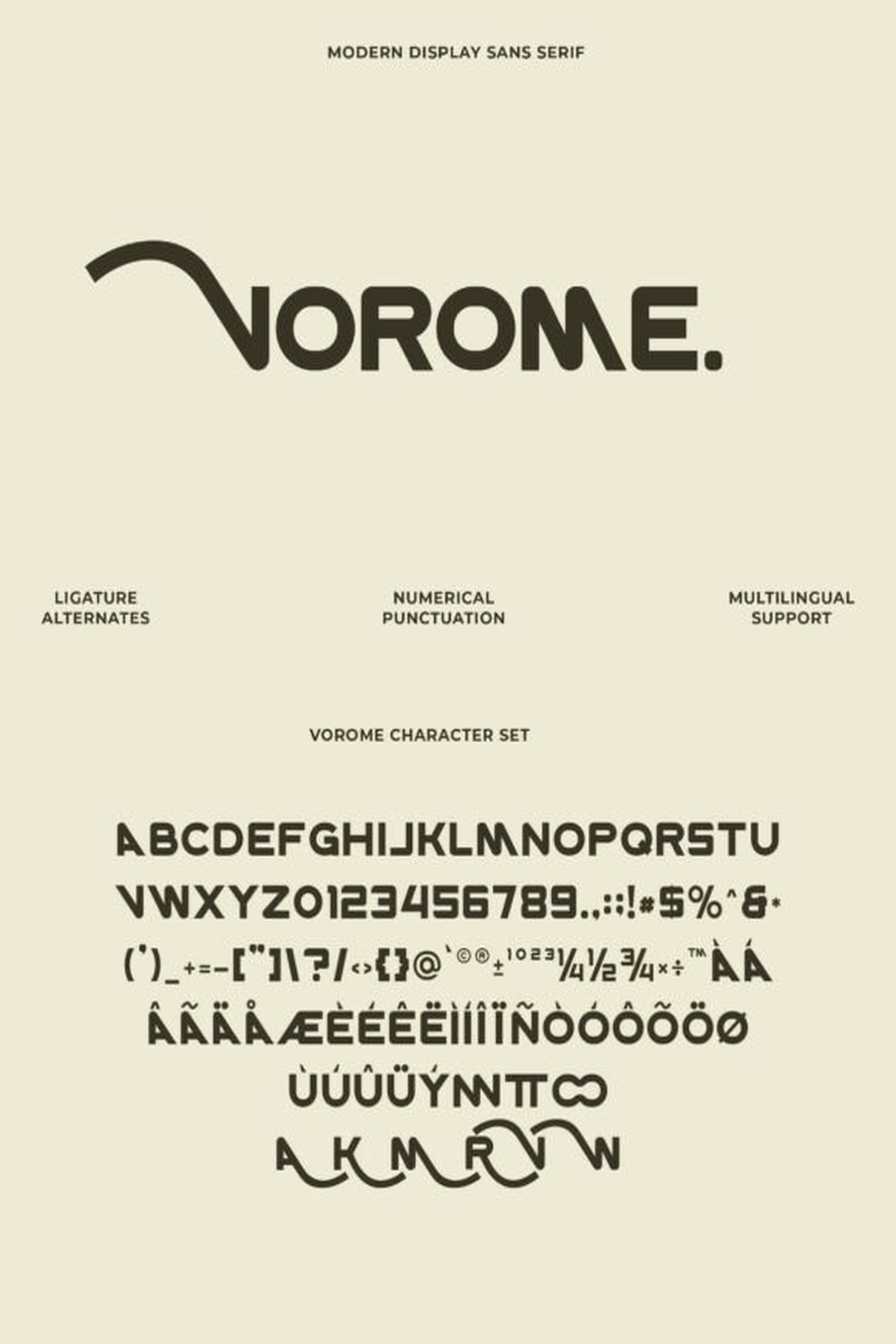 Vorome Font: Bold Sans Serif for Impactful Headlines and Branding