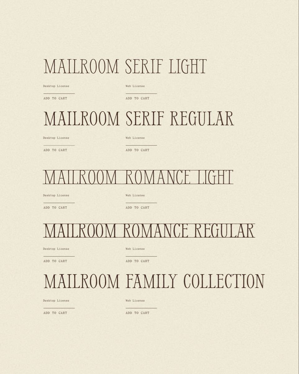 Mailroom Serif Display Font — Available in 4 Unique Styles