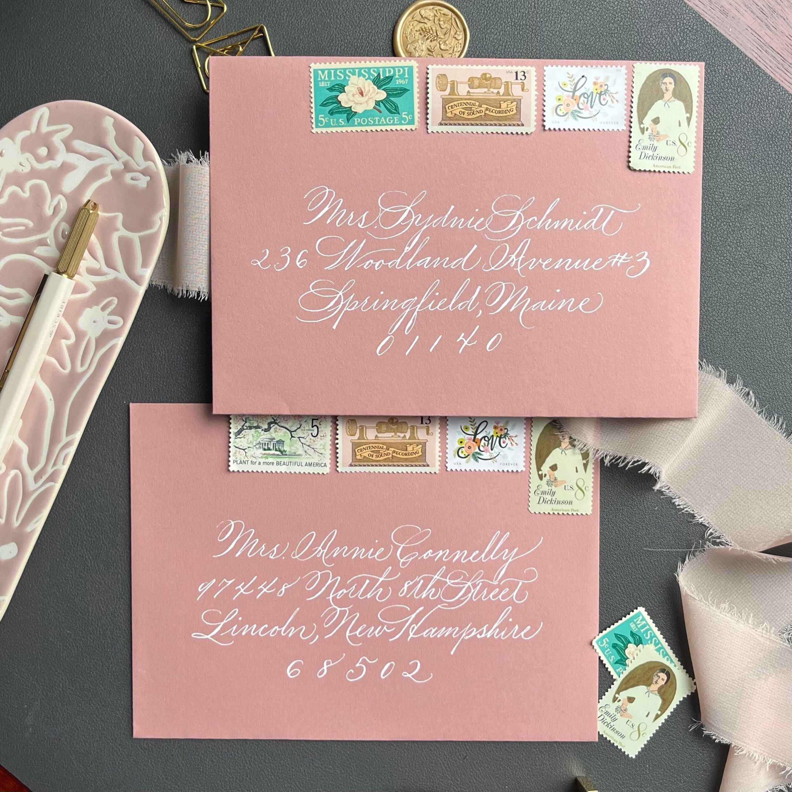 Adressage des enveloppes | Enveloppes de calligraphie | Enveloppes manuscrites | Enveloppes pour faire-part de mariage