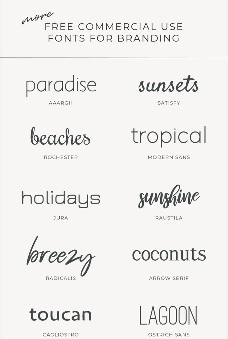 10 More Free Commercial Use Fonts for Branding