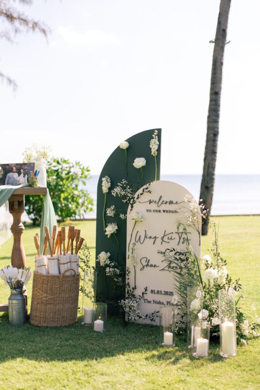 Chic Coastal Welcome Display in Phuket