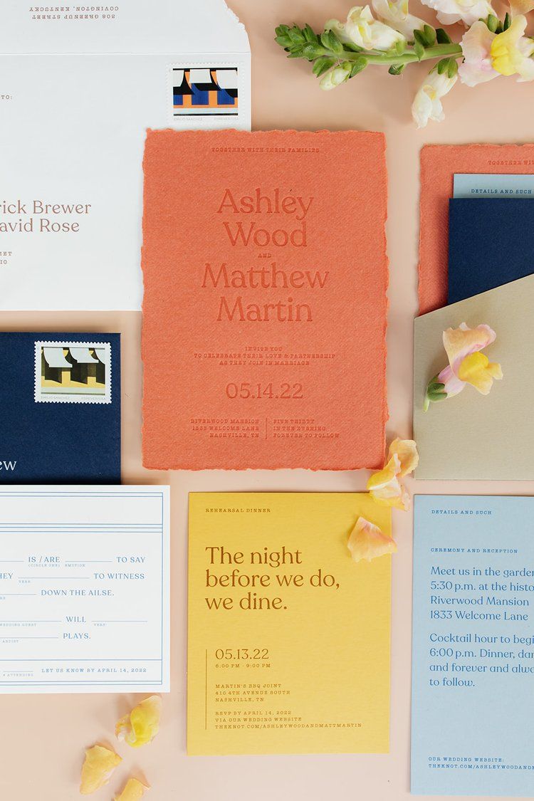 Colorful Modern Invitation Suite