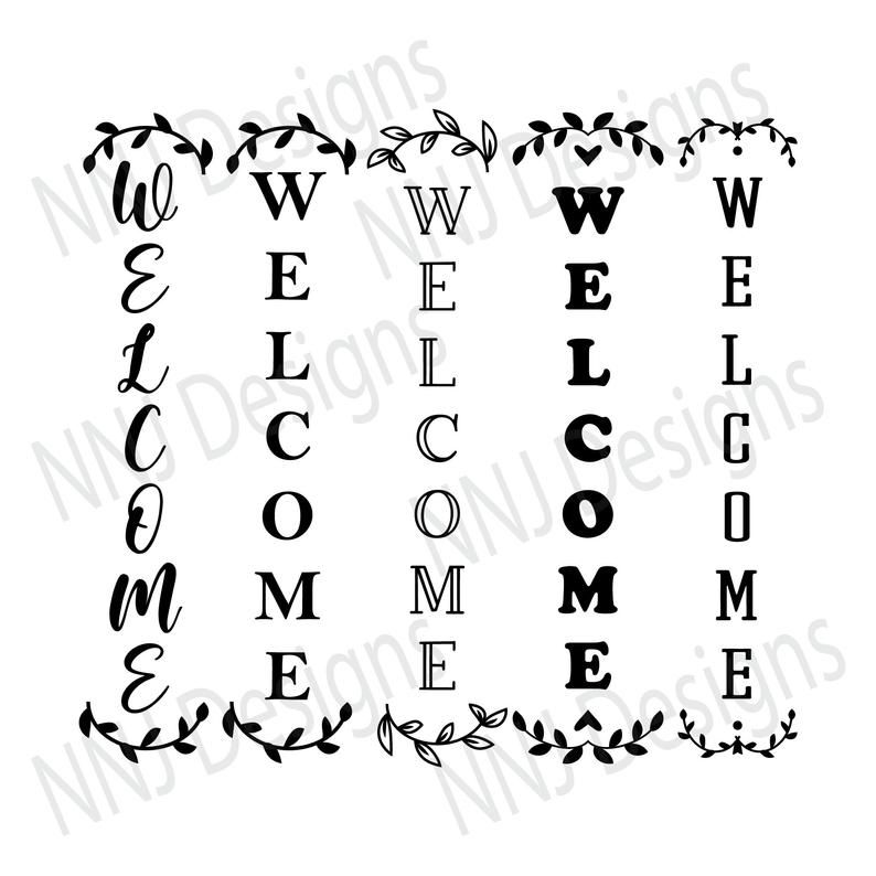 Vertical Welcome Sign SVG Bundle: Farmhouse Porch Decor (digital Download) — Etsy