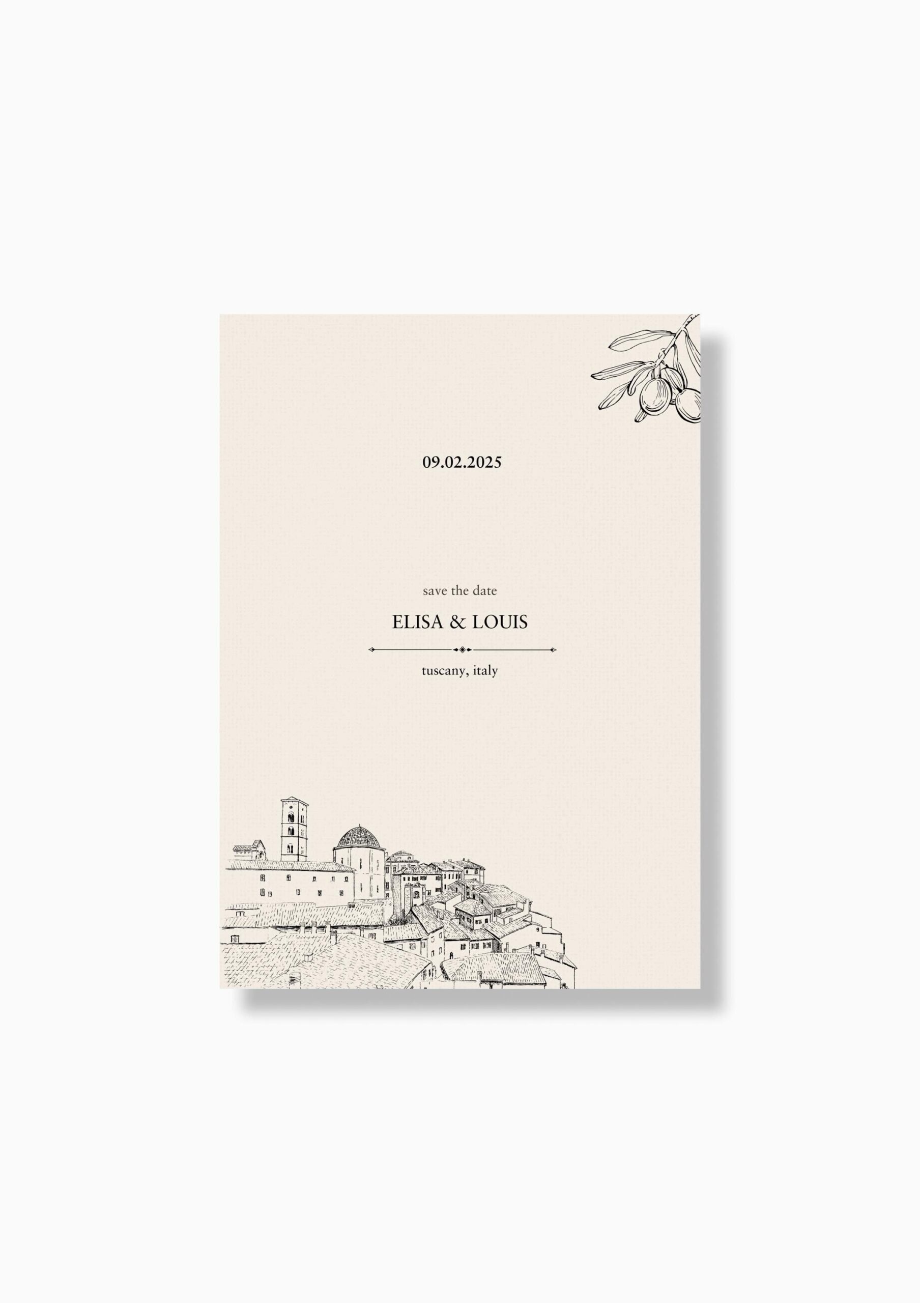 Minimalist Wanderlust Save the Date- Modern Destination Wedding Announcement