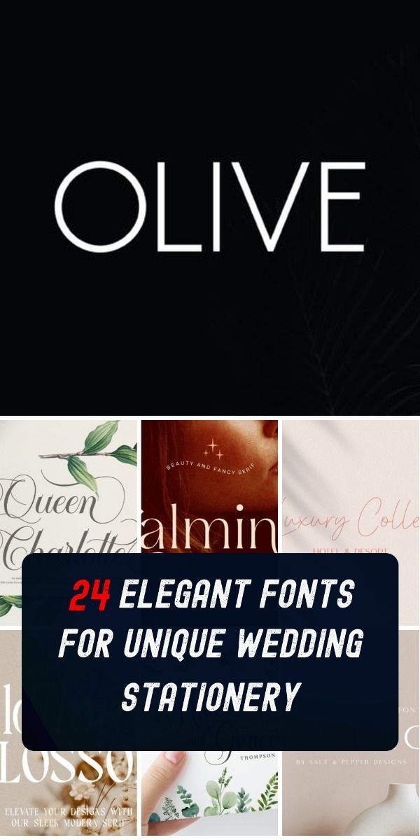 24 Elegant Fonts for Unique Wedding Stationery