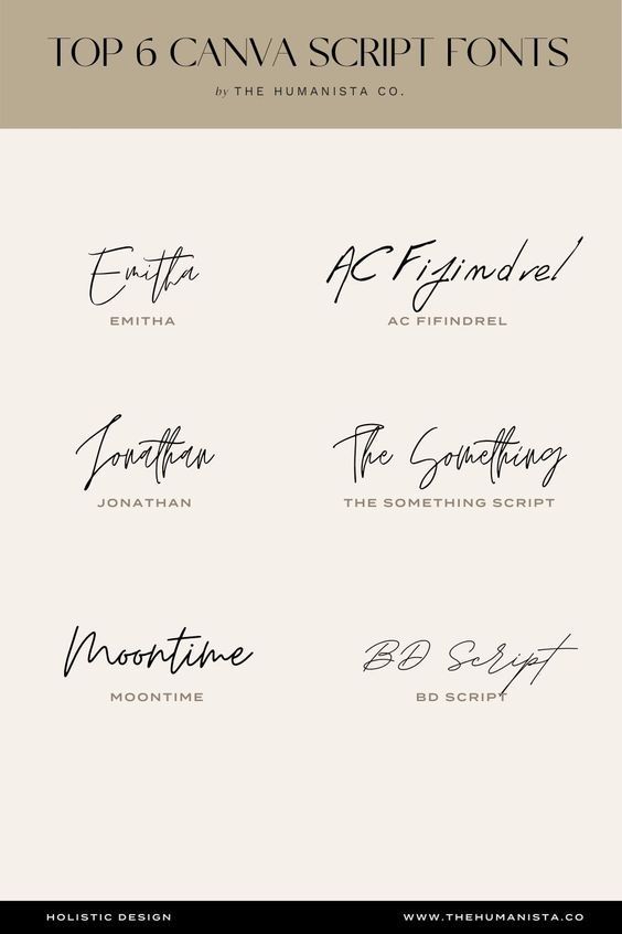 Top 6 Canva Script Fonts💾