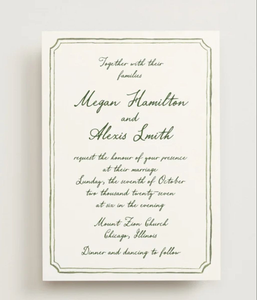 Handwritten Wedding Invitations