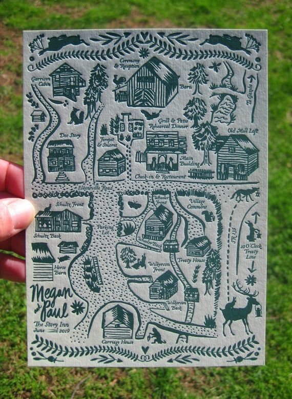 The Adventure Begins Folk Rustic Letterpress Wedding Invitation Suite — Etsy