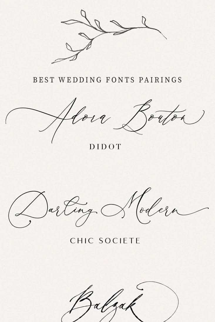 Wedding Font Pairings Vol.1