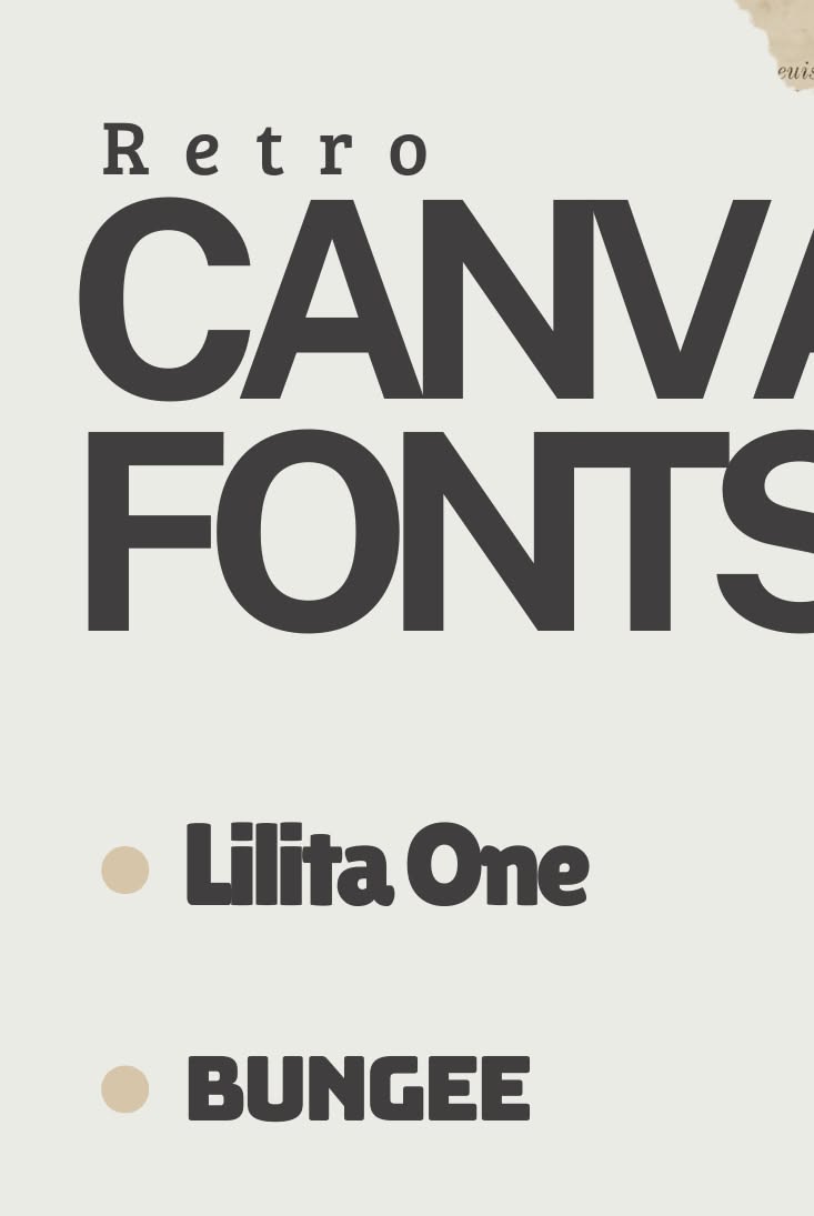 Retro Fonts in Canva: Free & Full of Personality