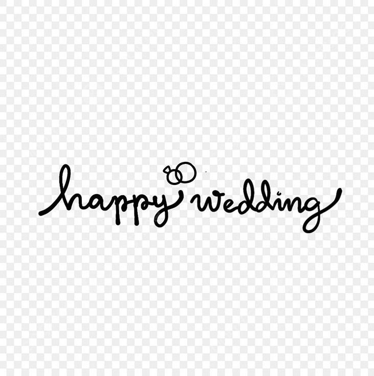 Happy Wedding Hd Transparent, Happy Wedding, Weddings, Cartoon, Handwritten PNG Image For Free Down
