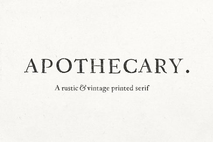 Apothecary Serif Font