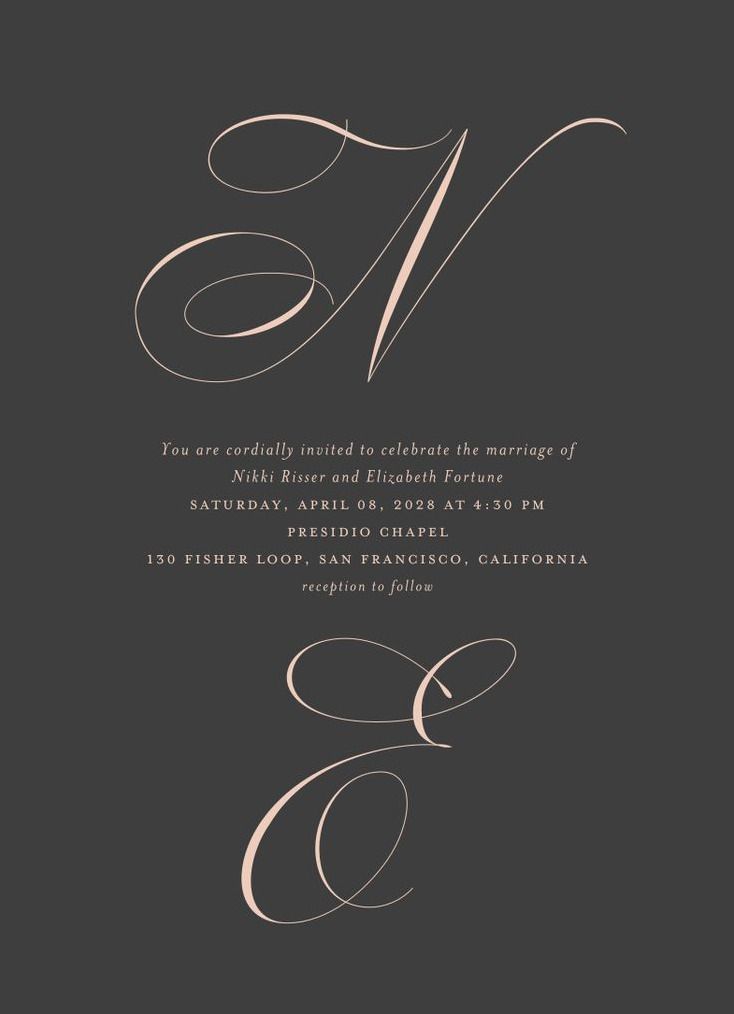 Thorn Type — Wedding Invitation by Zola