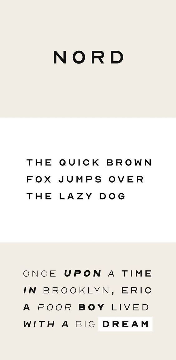 NORD Simple Font Style