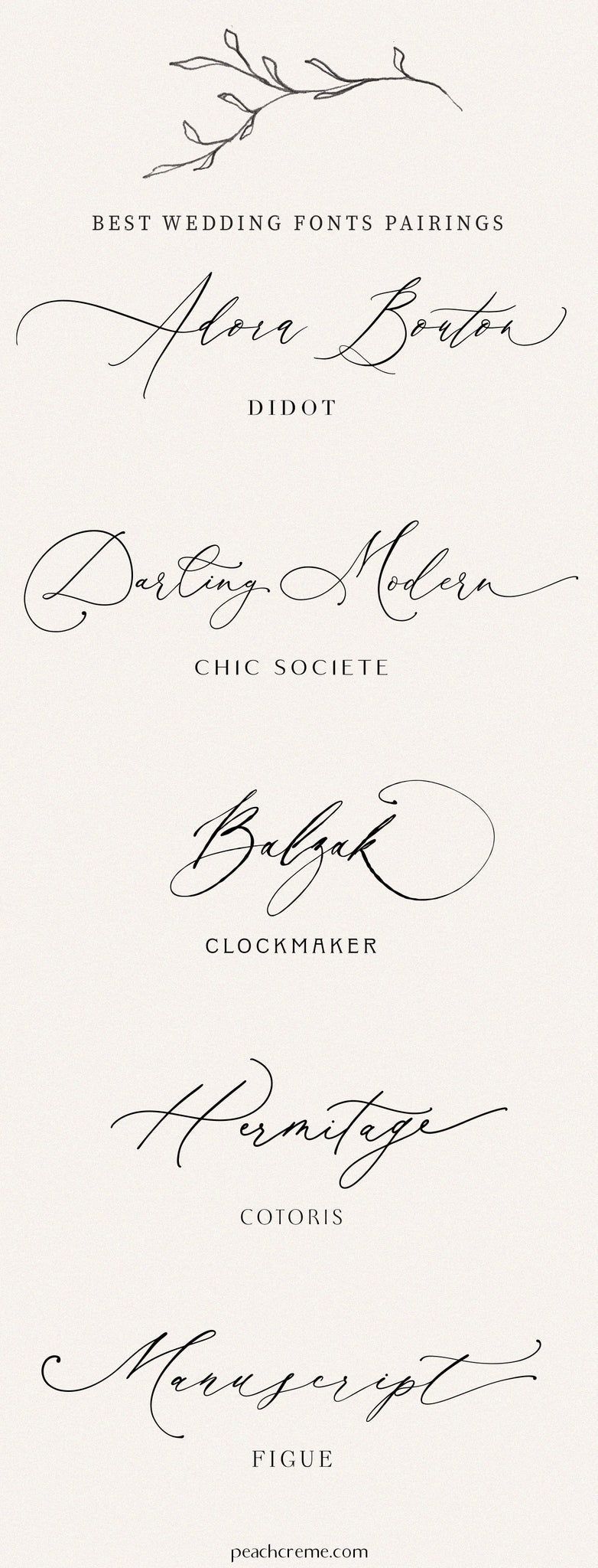 Wedding Font Pairings Vol.1