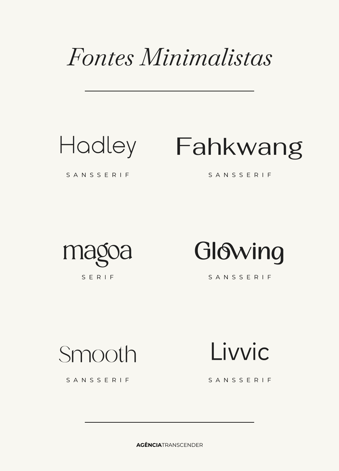 Fonte Minimalista | Tipografia