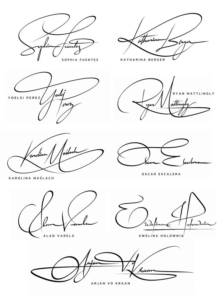 Handwritten Signature, Digital Signature, Signature Logo, Autograph, Cursive With Practice Sheet