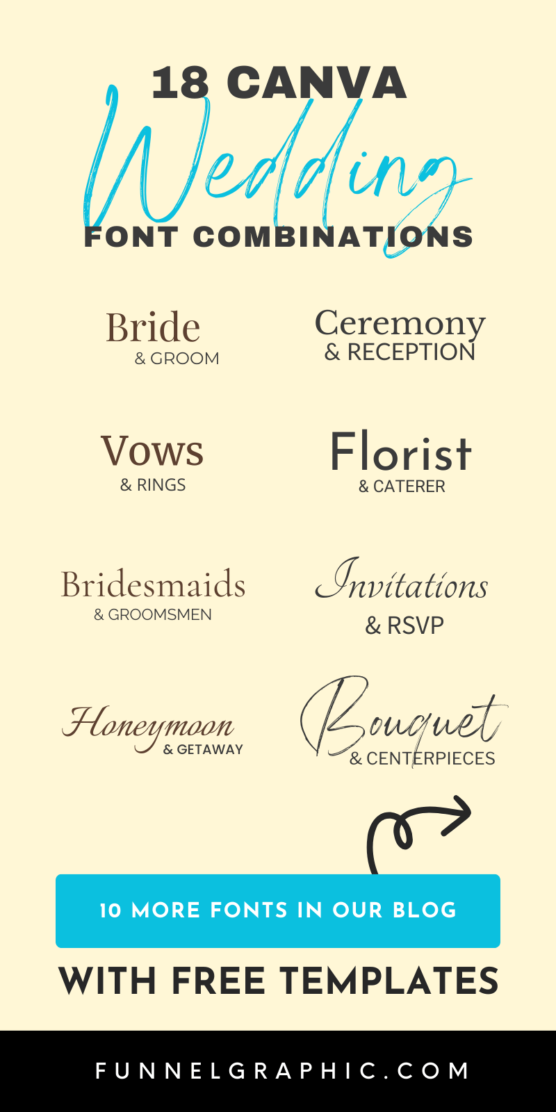 18 Canva Wedding Font Combinations