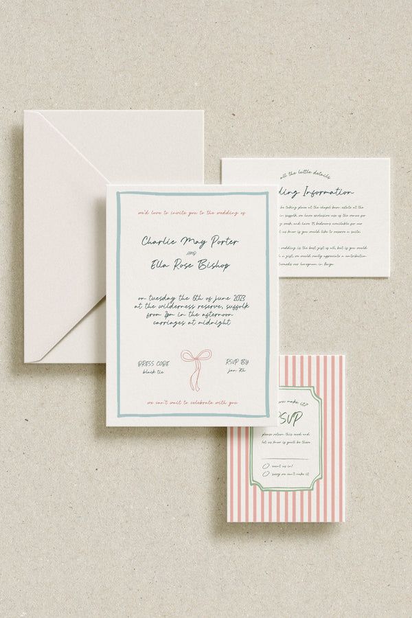 Wedding Stationery and Signage for Design-Conscious Couples