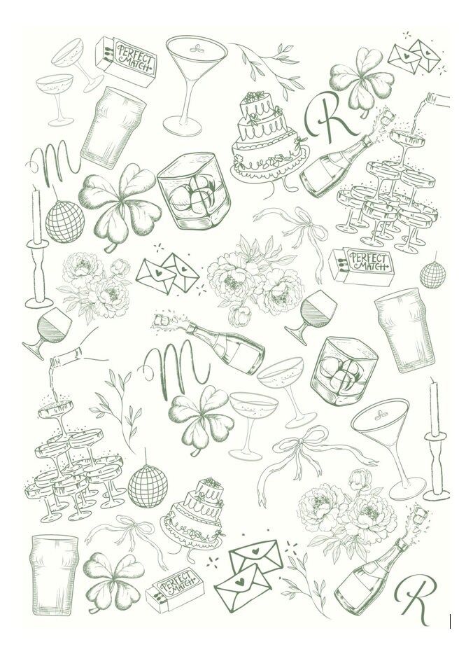 Collage personnalisé pour mariage/événement, motif, toile