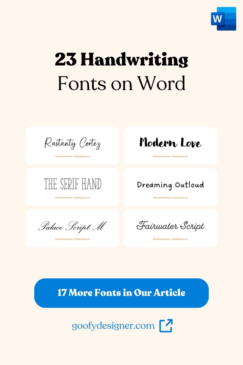 23 Handwriting Fonts in Word Ideas