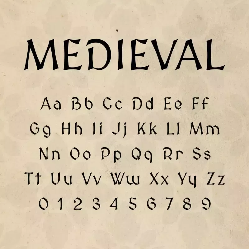 Handwriting Fonts: Medieval & Middle Ages Script