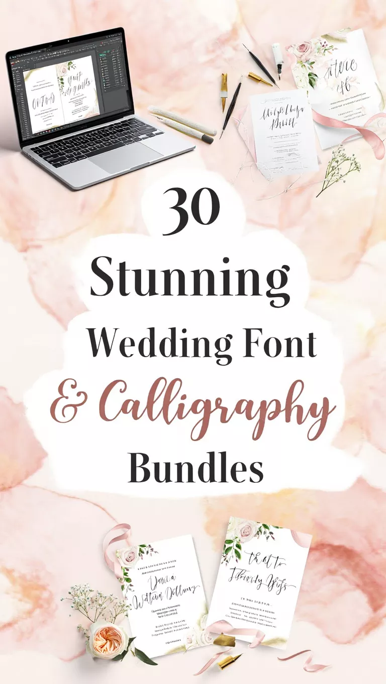 30 Stunning Wedding Font & Calligraphy Bundles for Photoshop