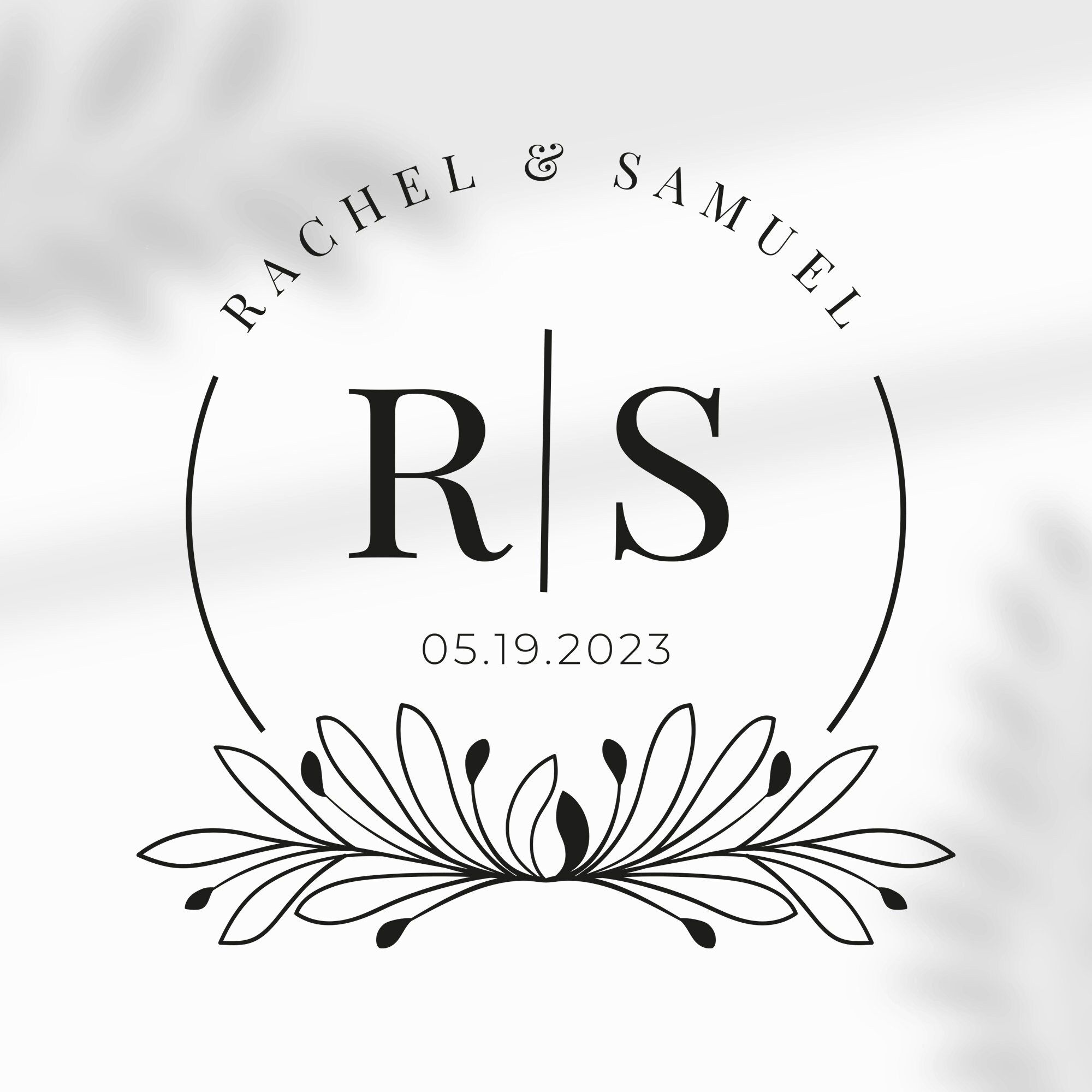 Monogramme de mariage personnalisé SVG | Logo de mariage élégant | Écusson personnalisé pour couple