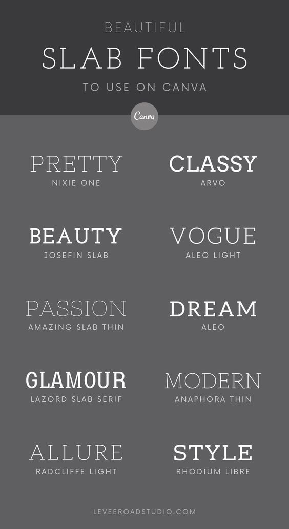 Elegant Slab Serif Fonts for Canva