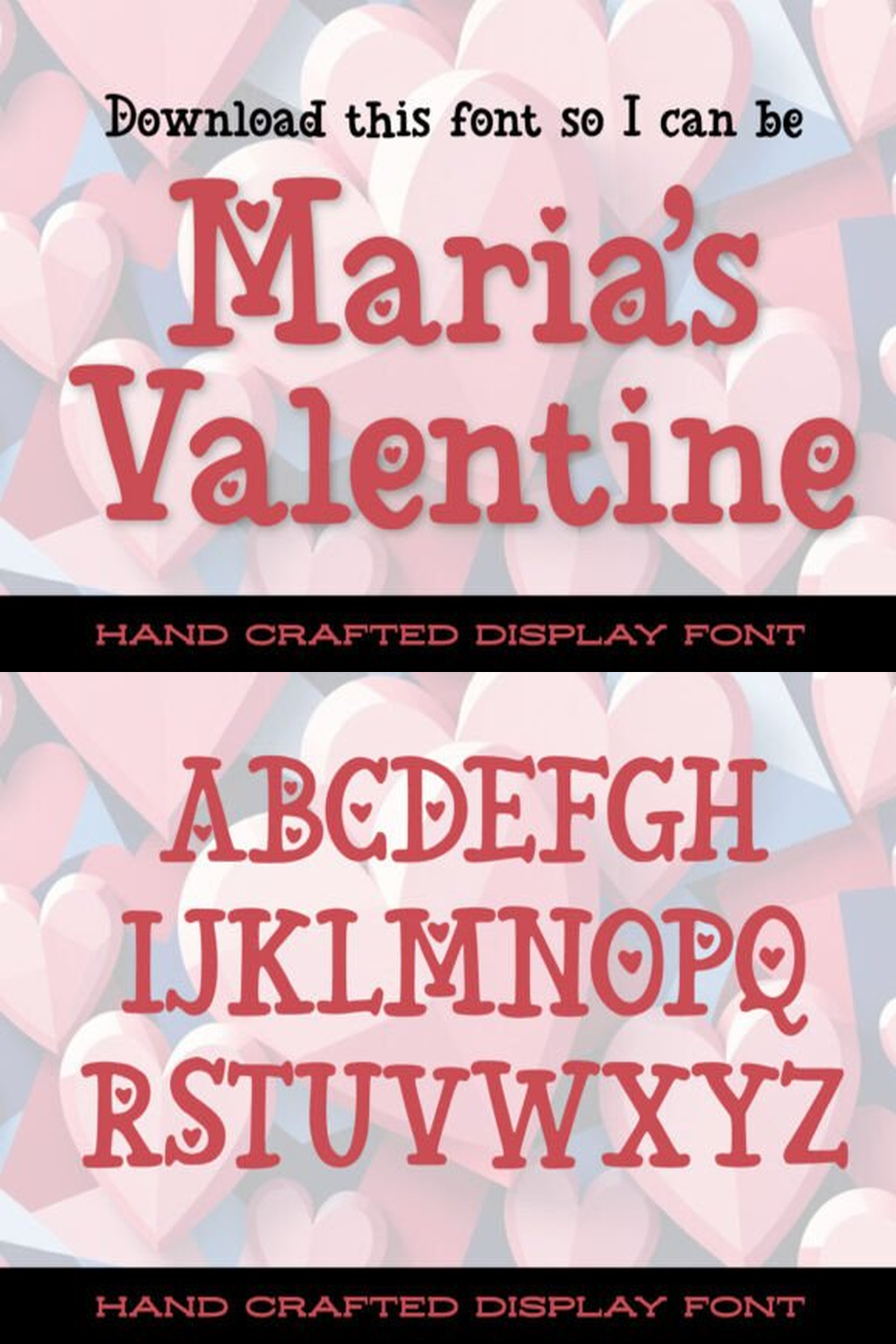 Maria’s Valentine Font: Charming Hand-Drawn Typeface for Wedding Invitations & Romantic Cards