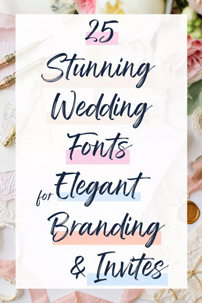 25 Stunning Wedding Fonts for Elegant Branding & Invites