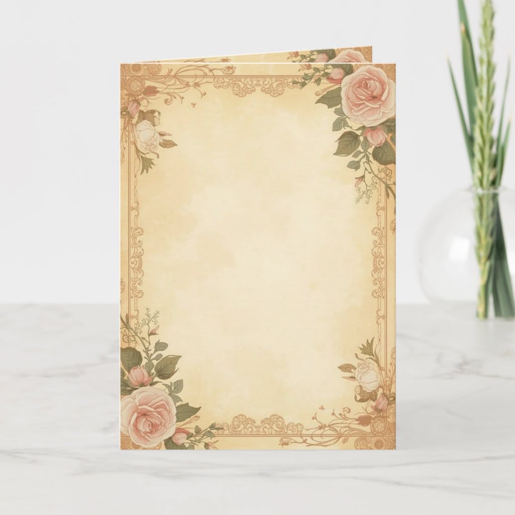 Vintage Floral Invitation Elegant Rose Design | Zazzle