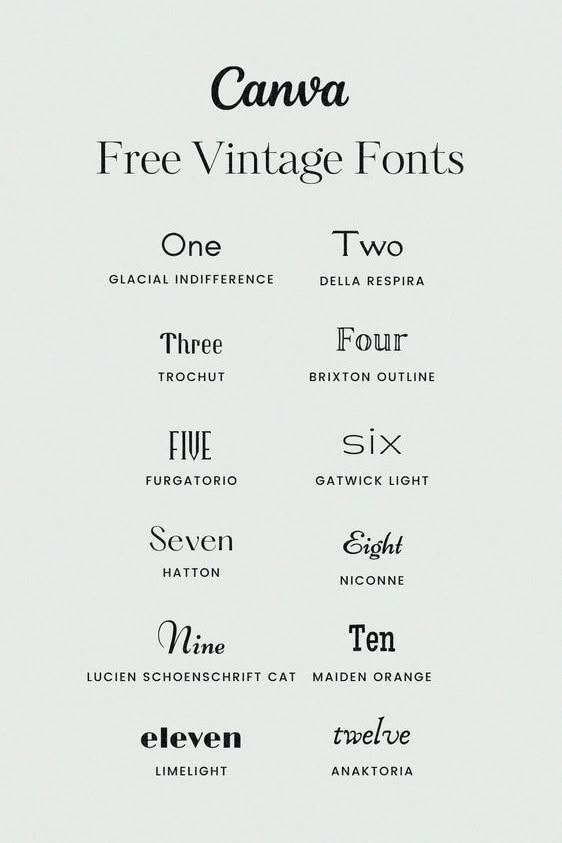 The Best Free Vintage Fonts on Canva writing fonts free hand Font fonts #font #f