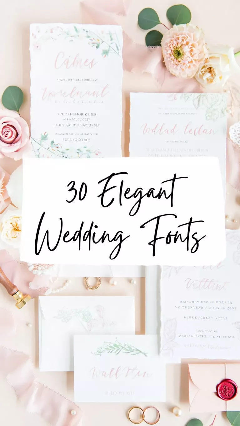 30 Elegant Wedding Fonts for Stunning Invitations & Branding