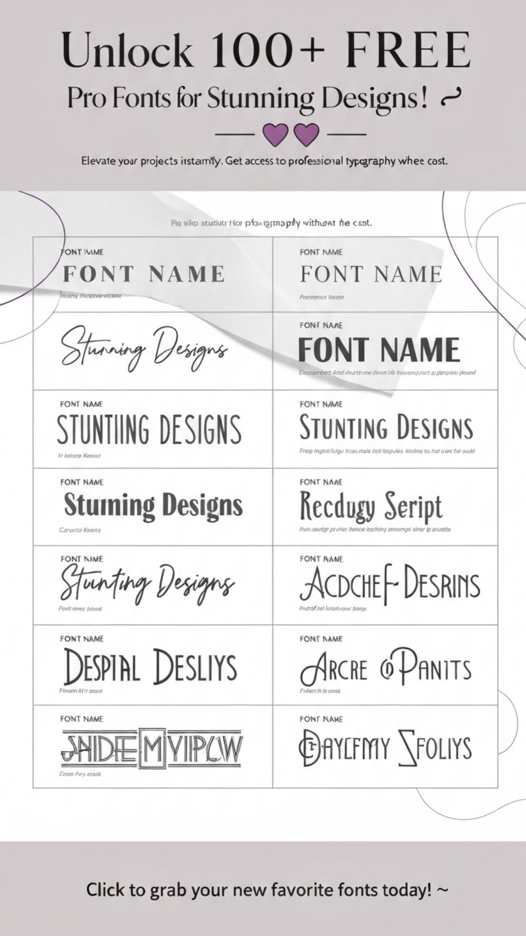 Unlock 100+ FREE Pro Fonts for Stunning Designs! ✨