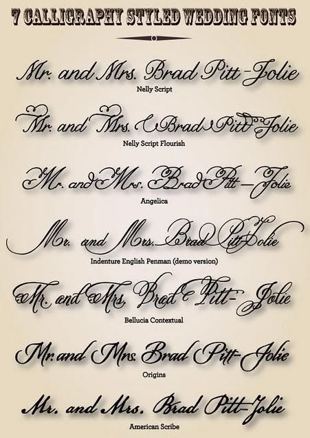 7 Calligraphy Styled Wedding Fonts — Paperblog