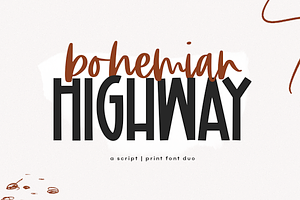 Bohemian Highway | Script Font Duo