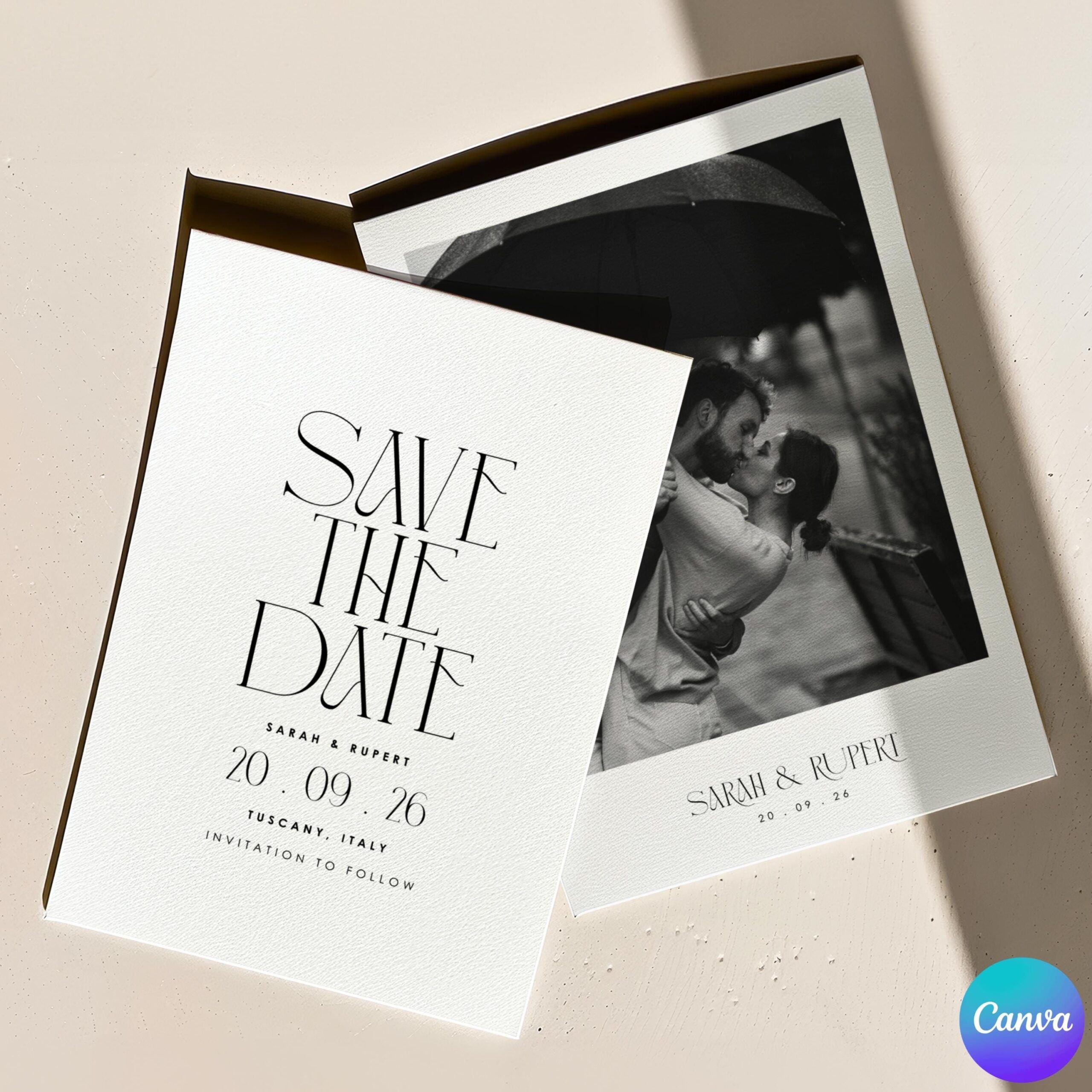 Photo Save the Date Invitation Editable Canva Template Save The Date Digital Save Date Invite Destination Wedding Save Date Evite Elegant