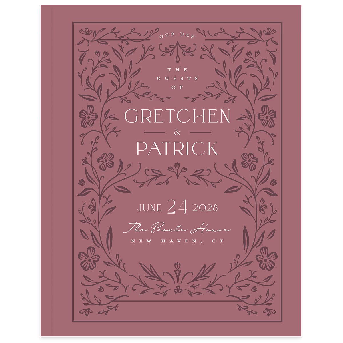 Storybook Filigree Wedding Guest Book