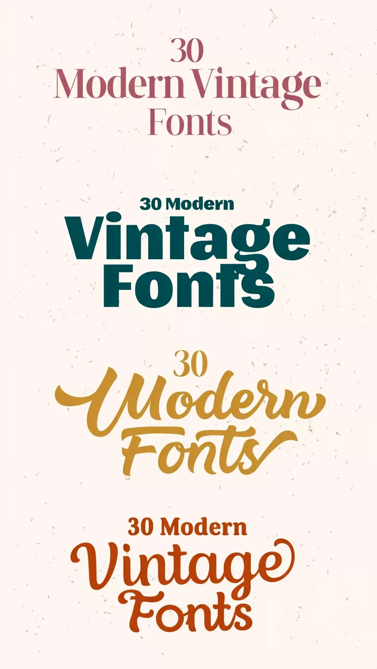 30 Modern Vintage Fonts for Stunning Designs