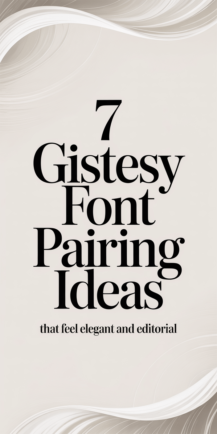 7 Gistesy Font Pairing Ideas That Feel Elegant and Editorial