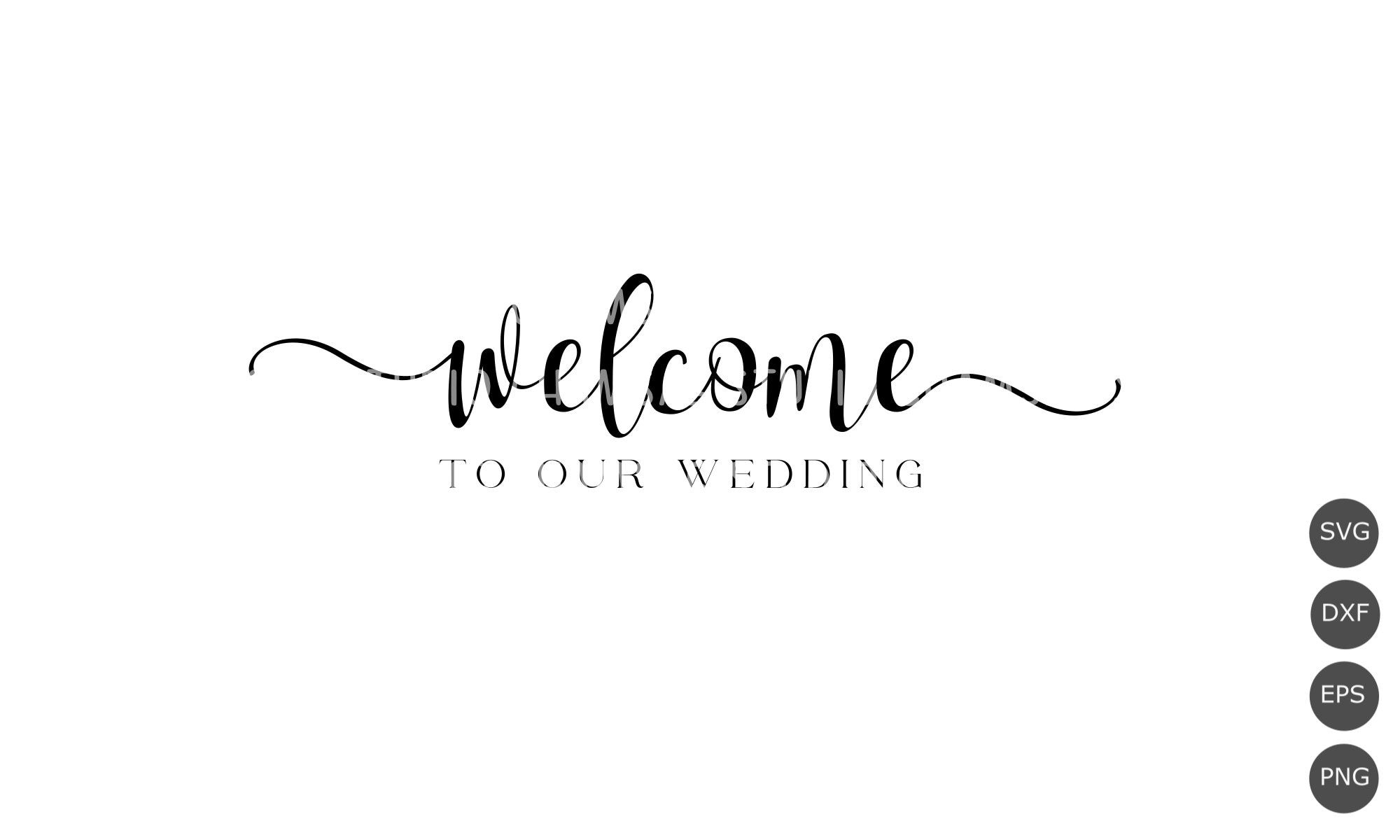 Bienvenue dans notre plaque de mariage SVG : décoration de mariage personnalisée (fichiers numériques)