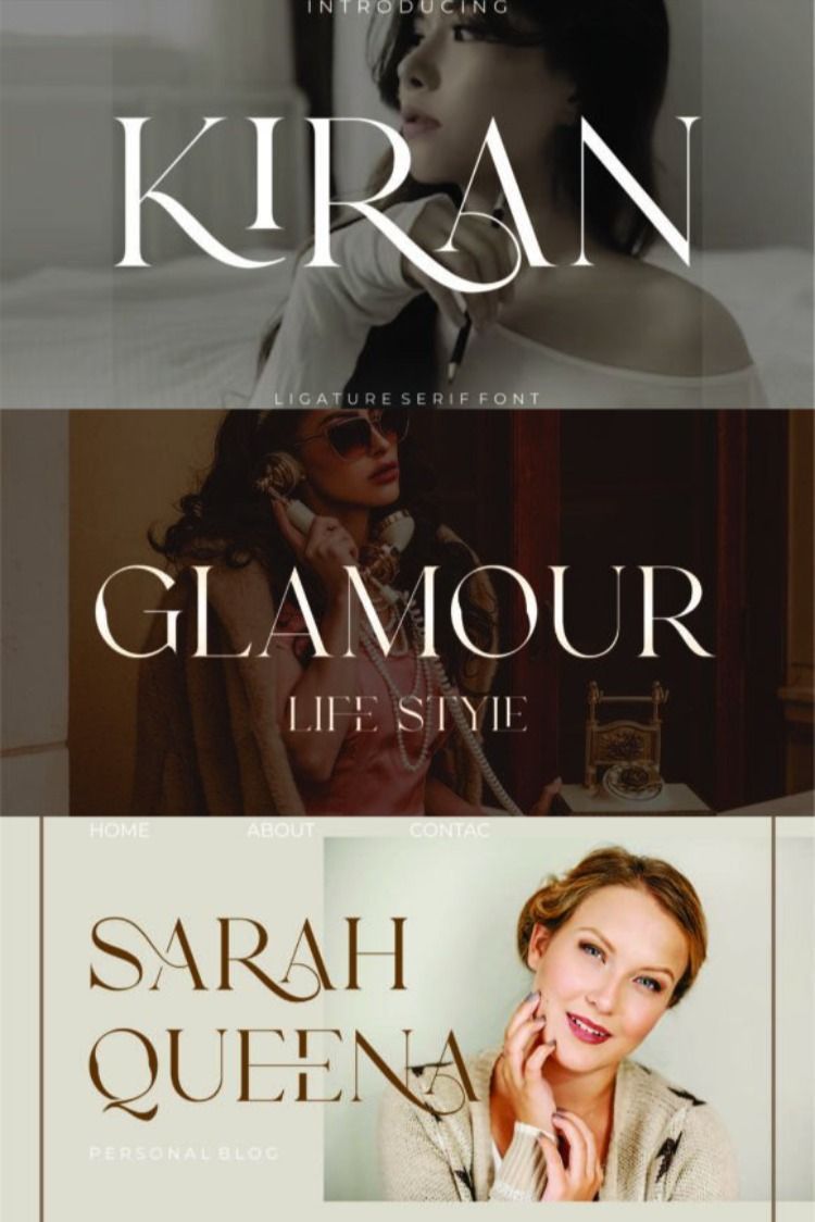 Kiran Font by dylla studio · Creative Fabrica | Serif fonts, Best serif fonts, Cool fonts☺